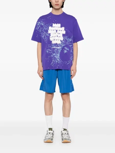 Tricou A Bathing Ape® cu imagine violet
