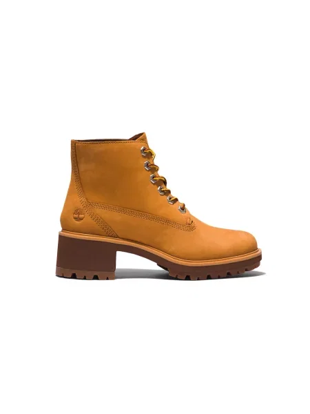 Botki Timberland sznurowane koronkowe brązowe
