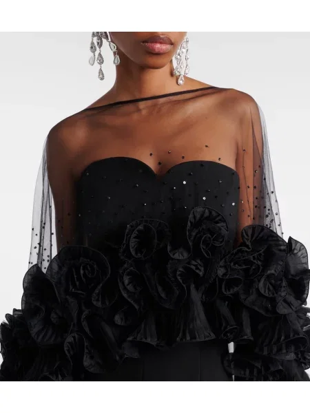 Rochie Jenny Packham cu volane negru