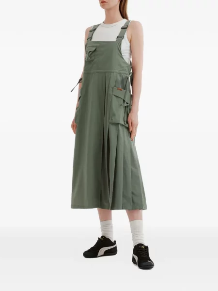Rochie midi Musium Div. plisată de costum verde