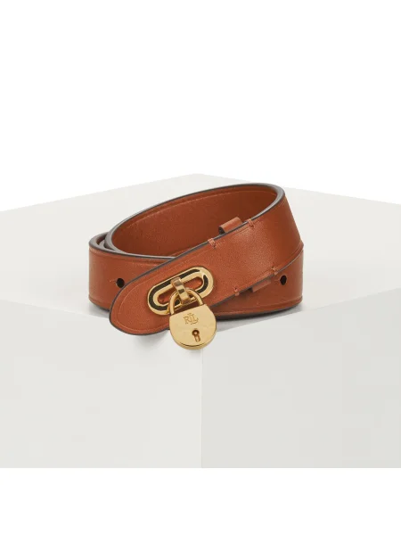 Opasaný opasok Lauren Ralph Lauren skinny fit béžová