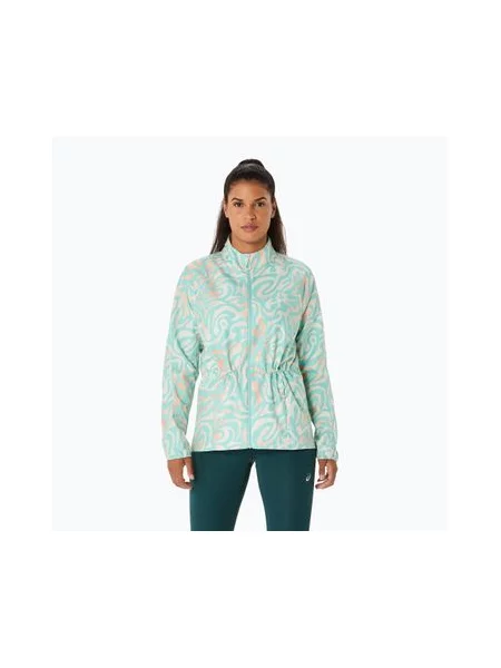 Куртка для бігу ASICS Road Lite-Show Packable oasis green/multi color зелена