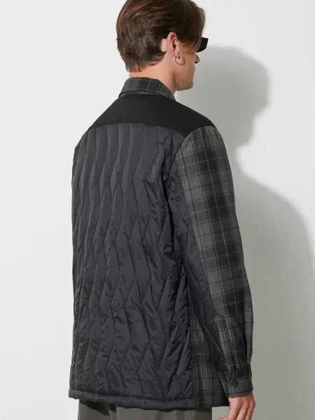 Куртка Neil Barett LOOSE BICOLOR FLAP POCKET PADDED перехідна сірий