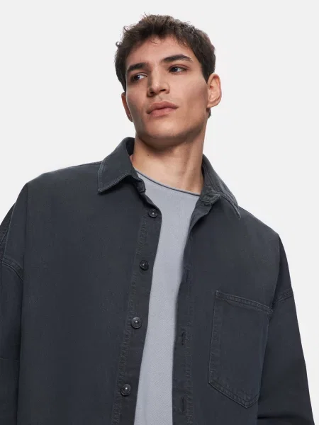 Джинсовая рубашка Ltb Jeans серая