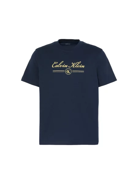 Calvin Klein Jeans Tricou bleumarin galben