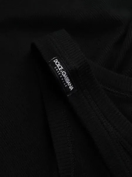 Pletená žebrovaná košile Dolce & Gabbana černá