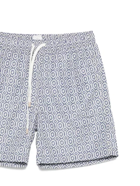 Slip de baie Eleventy cu imprimeu geometric albastru