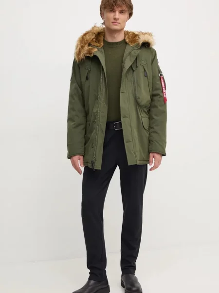 ALPHA INDUSTRIES Zimná bunda Polar olivová zelená