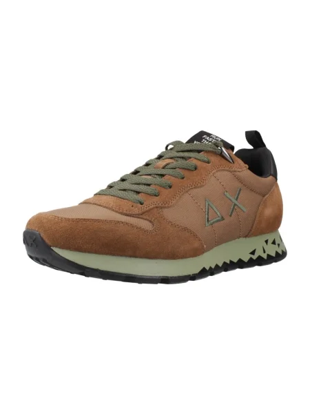 Pantofi Sun68 cu model piele de șarpe maro