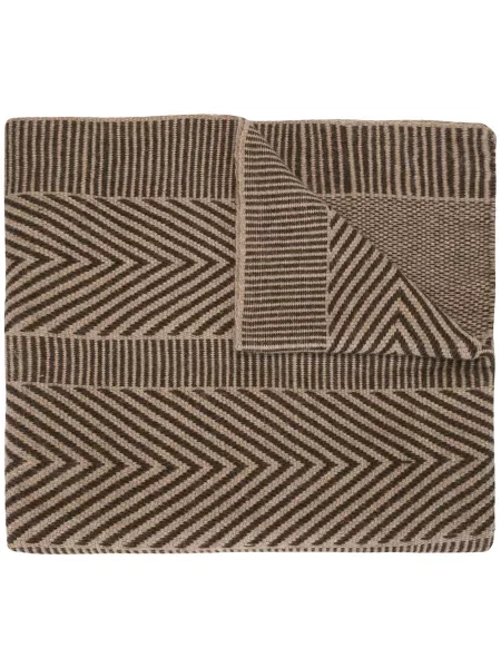 Szal Voz w paski brązowa