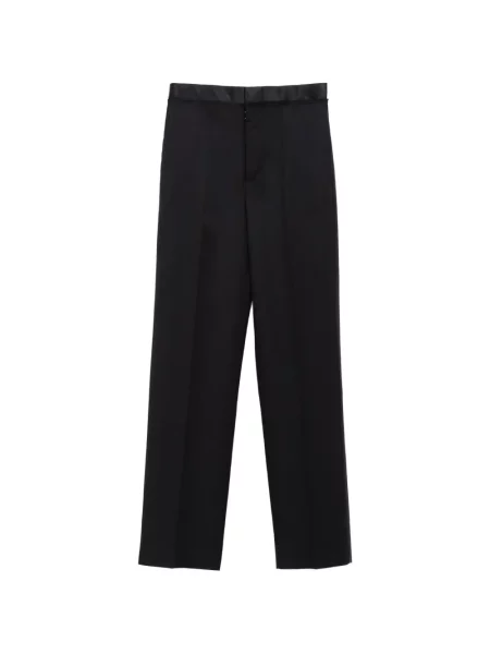 Pantaloni Maison Margiela de lână negru