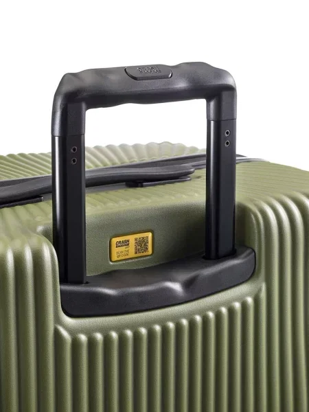 Crash Baggage kemény fedelű bőrönd STRIPE nagy méretű cm zöld
