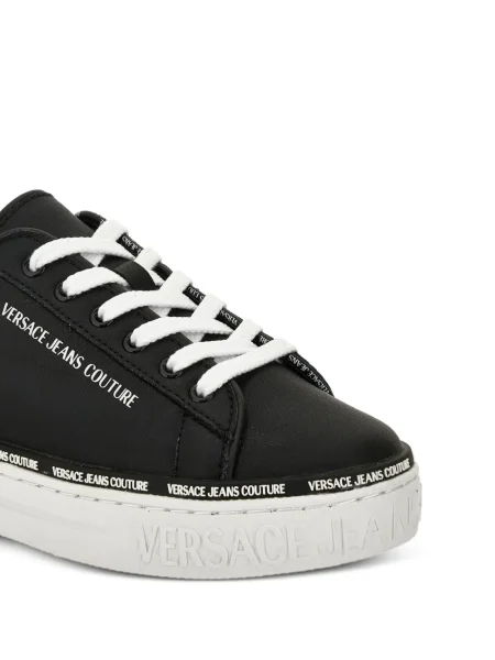 Tenisice Versace Jeans Couture s vezicama s čipkom crna