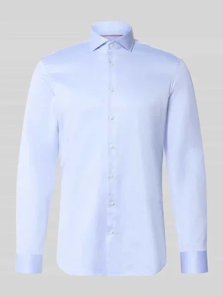 Koszula biznesowa o kroju slim fit super w jakości premium Jake*s błękitna