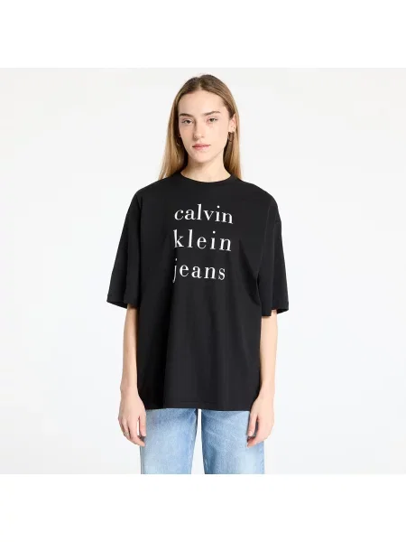 Tricou Calvin Klein Jeans Short Sleeve Logo Tee Black XS negru