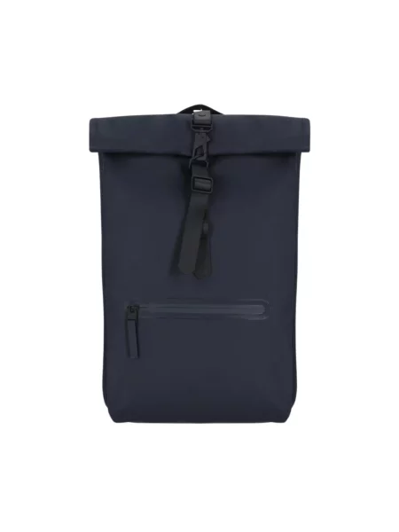 Plecak miejski Rains Rucksack Rolltop 17 l navy niebieski