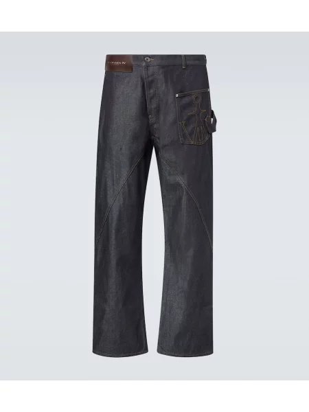 Kavbojke Jw Anderson z vezenjem modra