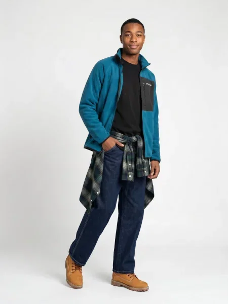 Mikina na zips Columbia modrá