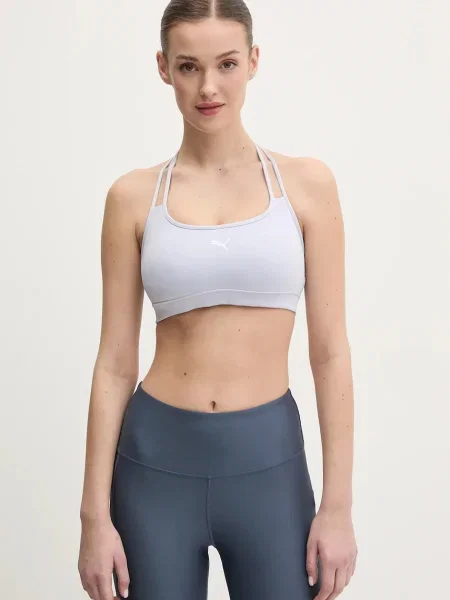 Спортен сутиен Puma Move с изчистен дизайн синьо