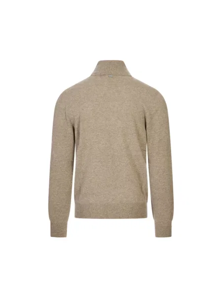 Sweter Agnona z kaszmiru brązowy