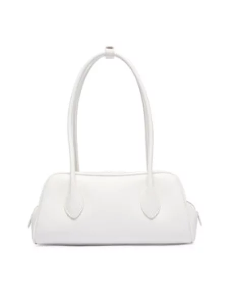 Calvin Klein Rankinė Quilted Nylon Medium Shoulder Ba balta