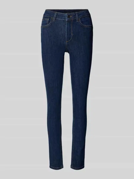 Jeansy o kroju skinny fit z z tyłu Liu Jo White granatowe