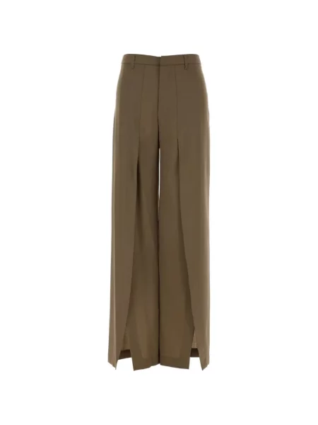 Pantaloni palazzo Pt Torino de lână maro