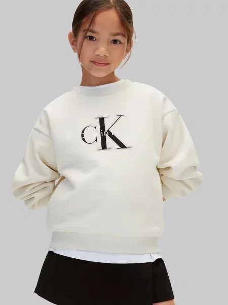 Calvin Klein Jeans hanorac pentru copii din bej