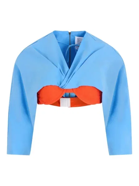 Biustonosz Rosie Assoulin popelinowy niebieski