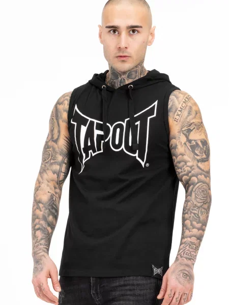Hanorac cu glugă Tapout fără mâneci negru