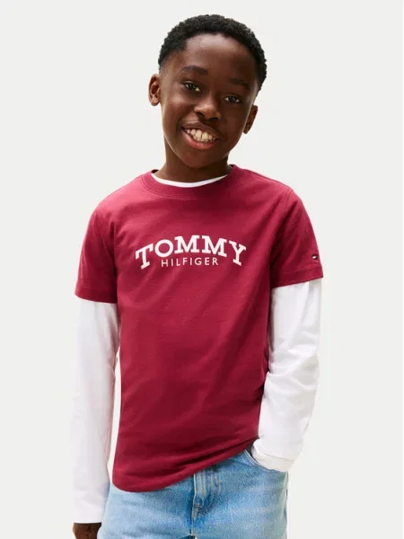 Tommy Hilfiger T-Shirt Monotype Print czerwony