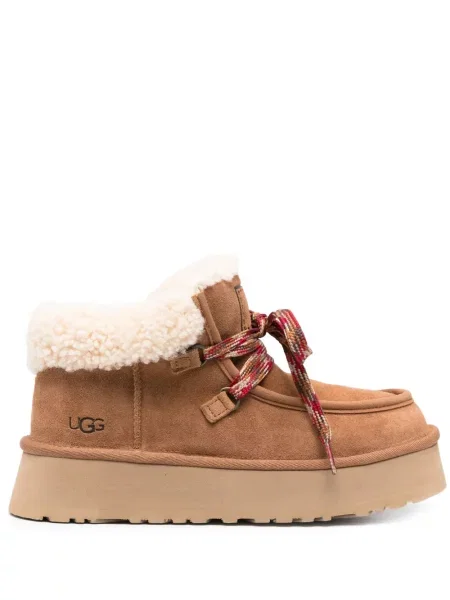 Botine Ugg din piele de oaie maro