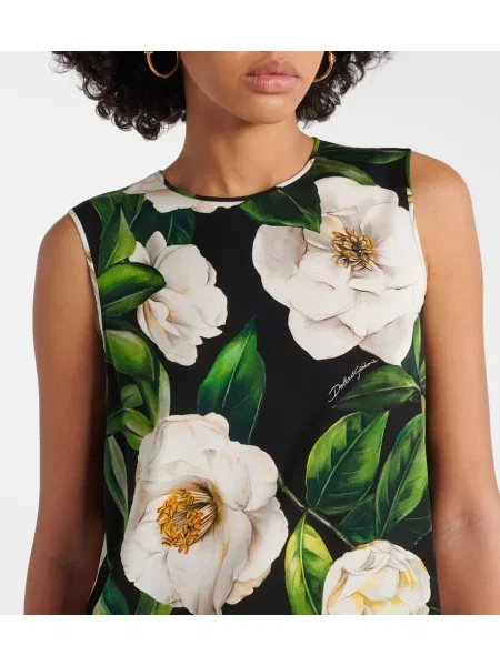Top Dolce&gabbana de mătase cu model floral