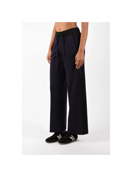 Spodnie Elisabetta Franchi z logo niebieskie
