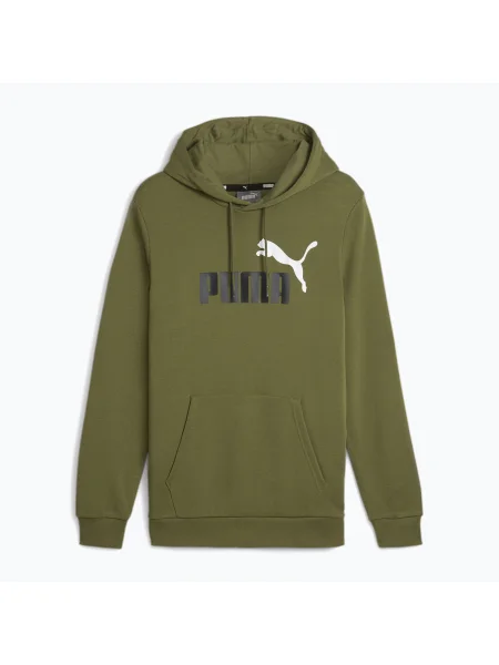 Спортен суичър Puma с качулка зелено