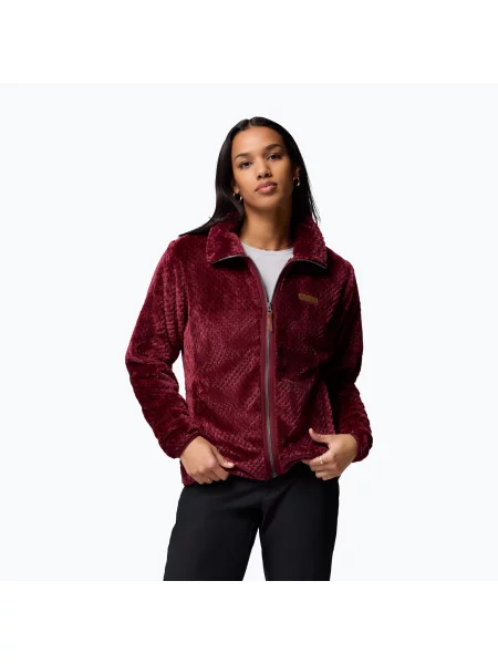 Bluză pentru femei Columbia Fire Side II Sherpa Full Zip rich wine