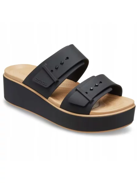 Sandały dla Kobiet Crocs Brooklyn Buckle Matte Wrap czarne