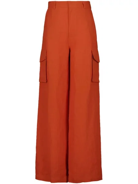 Lniane spodnie Paula czerwone