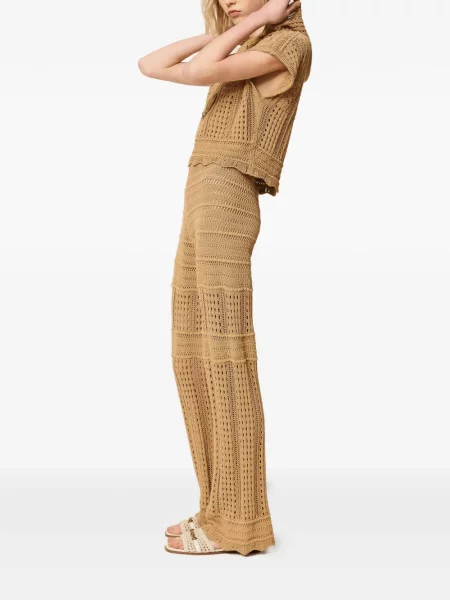 Pantaloni Twinset tricotate evazate