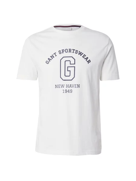 GANT Tricou negru alb