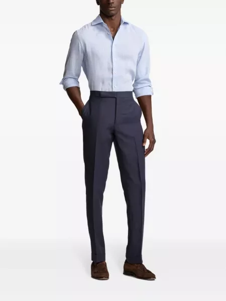 Cămașă Ralph Lauren Purple Label de in albastru
