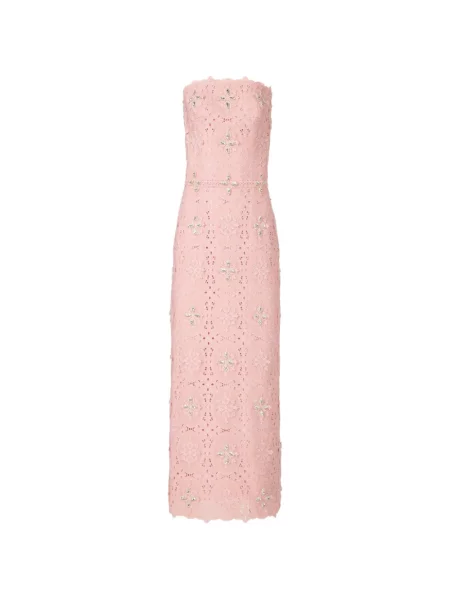Rochie midi Costarellos din dantelă roz