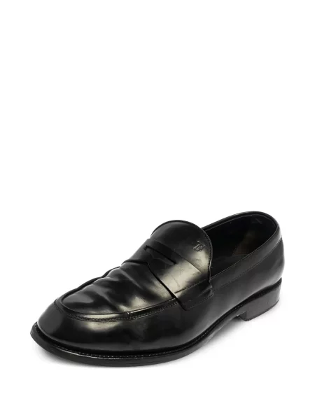 Kožené retro loafers Tod's Vintage černé