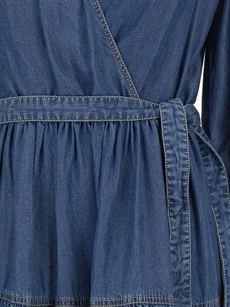 Rochie mini Boss cu decolteu în V albastru
