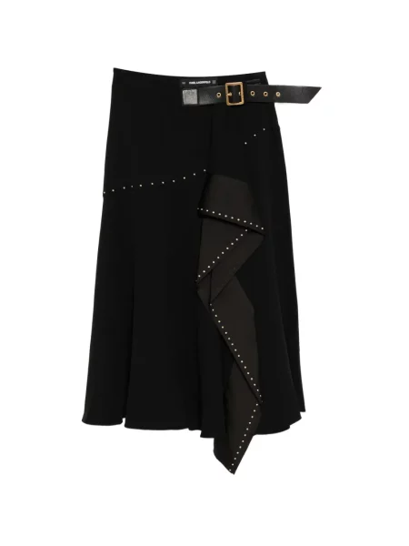Midi sukňa Karl Lagerfeld čierna
