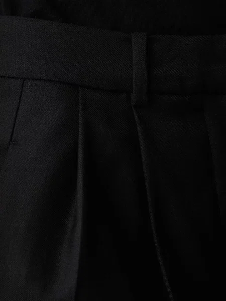 Guess панталон дамски с вълна x LEONIE HANNE черно