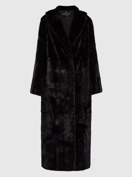 Подовжена шуба з хутра норки Fabio Gavazzi коричнева