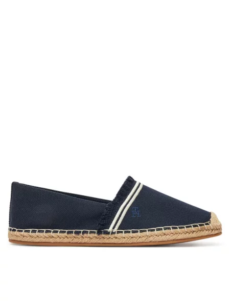Tommy Hilfiger Espadryle Fringe Canvas Closed Espadrille granatowy