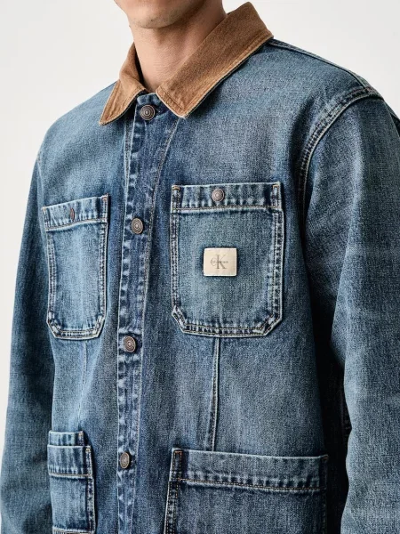 Calvin Klein Jeans преходно яке мъжко от деним синьо