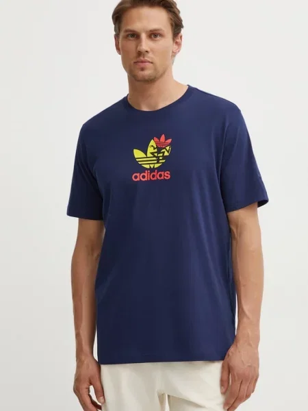 Kratka majica adidas Originals mornarsko modra